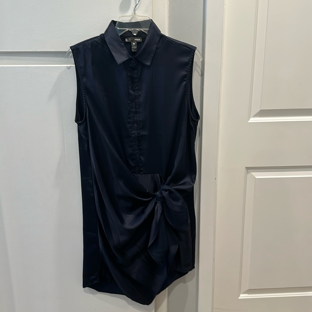 Aqua summer dress. Size s Navy Blue.